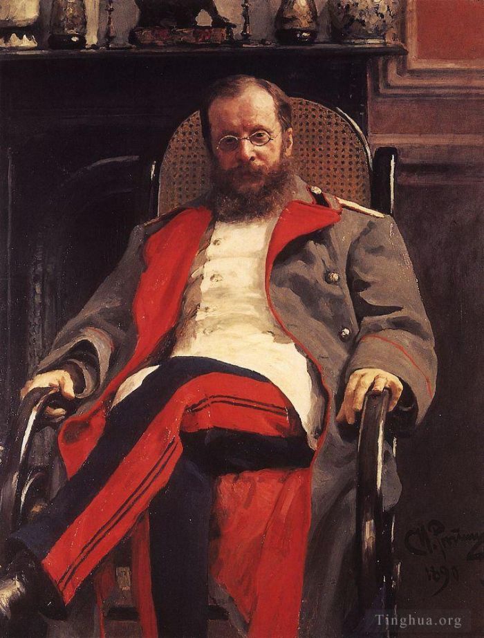 llya Yefimovich Repin Oil Painting - Portrait of composer cesar antonovich cui 1890