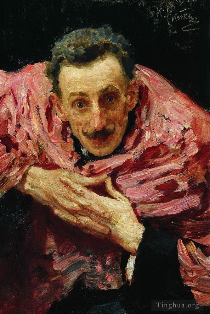 llya Yefimovich Repin Oil Painting - Portrait of v d ratov s m muratov 1910