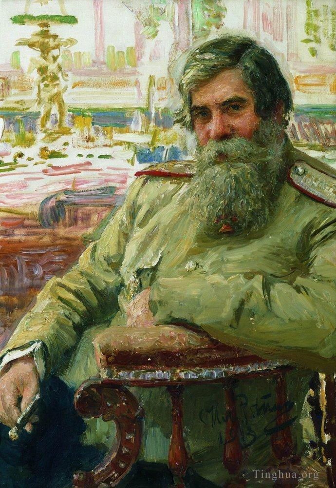 llya Yefimovich Repin Oil Painting - Portrait of vladimir bekhterev 1913