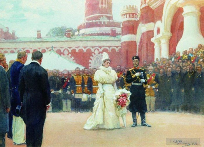 llya Yefimovich Repin Oil Painting - Speech of his imperial majesty on may 11891897