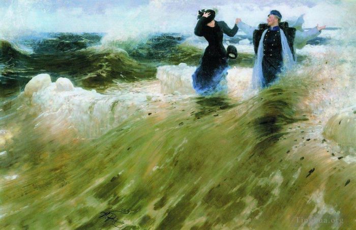 llya Yefimovich Repin Oil Painting - What a freedom 1903