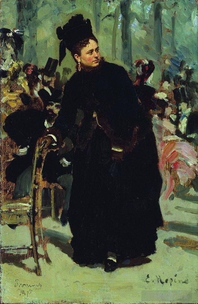 llya Yefimovich Repin Oil Painting - Woman study 1875