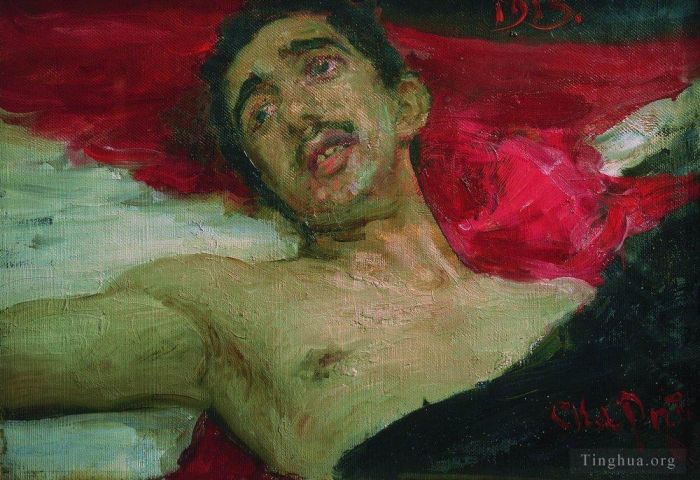 llya Yefimovich Repin Oil Painting - Wounded man 1913
