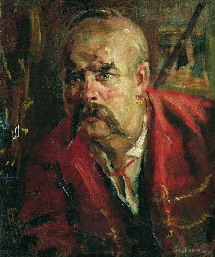 llya Yefimovich Repin Oil Painting - Zaporozhets 1884