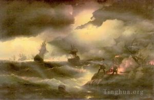 Artist Ivan Konstantinovich Aivazovsky's Work - Peter 1846IBI seascape