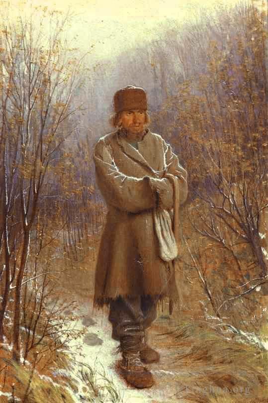Ivan Kramskoi Oil Painting - Meditator