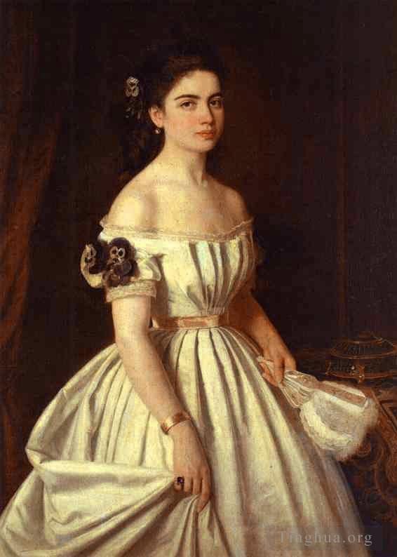 Ivan Kramskoi Oil Painting - Portrait of E Vasilchikova