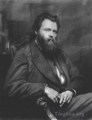 Artist Ivan Kramskoi's Work - Portrait of Shishkin