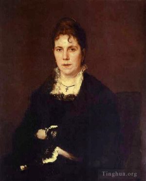Artist Ivan Kramskoi's Work - Portrait of Sophia Kramskaya the Artists Wife