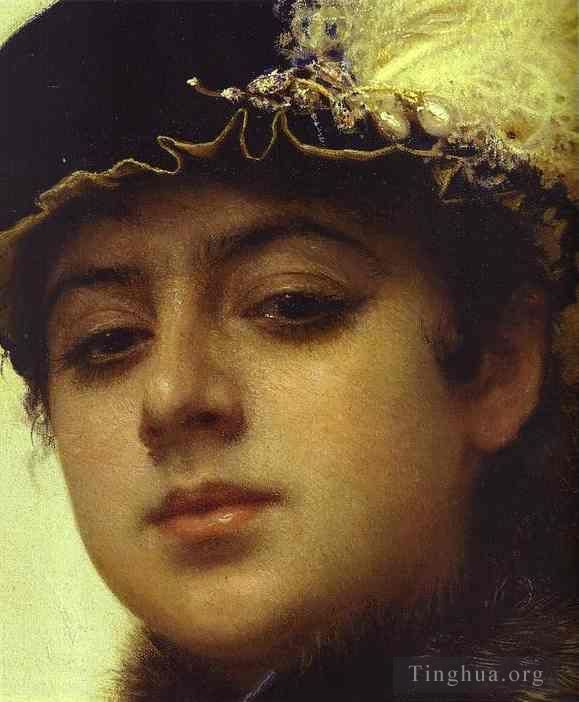 Ivan Kramskoi Oil Painting - Portrait of a Woman dt