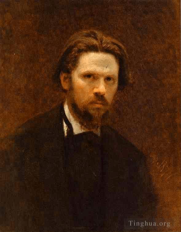 Ivan Kramskoi Oil Painting - Self Portrait