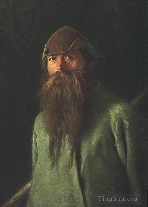 Ivan Kramskoi Oil Painting - Woodsman