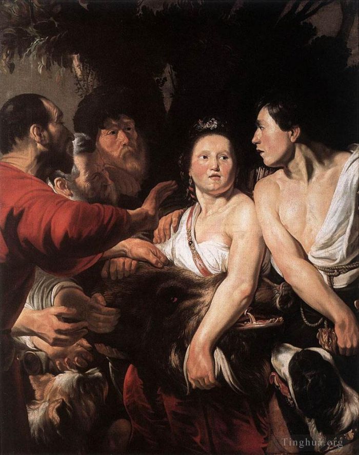 Jacob Jordaens Oil Painting - Meleager and Atalanta