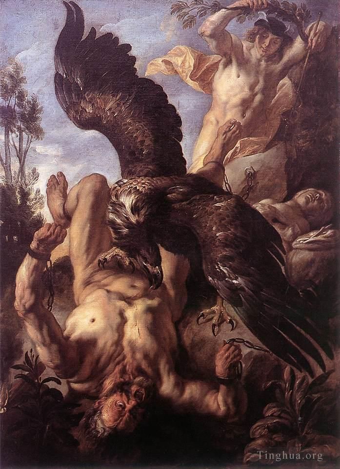 Jacob Jordaens Oil Painting - Prometheus Bound