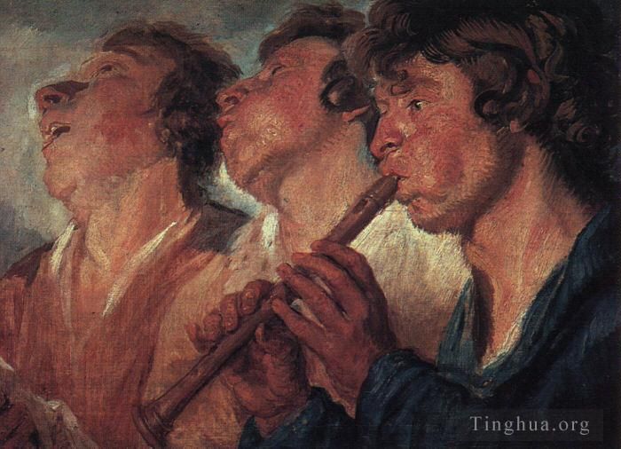 Jacob Jordaens Oil Painting - The Itinerant Musicians