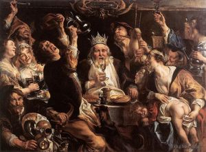 Artist Jacob Jordaens's Work - The King Drinks