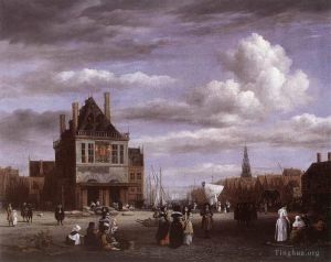 Artist Jacob van Ruisdael's Work - The Dam Square In Amsterdam