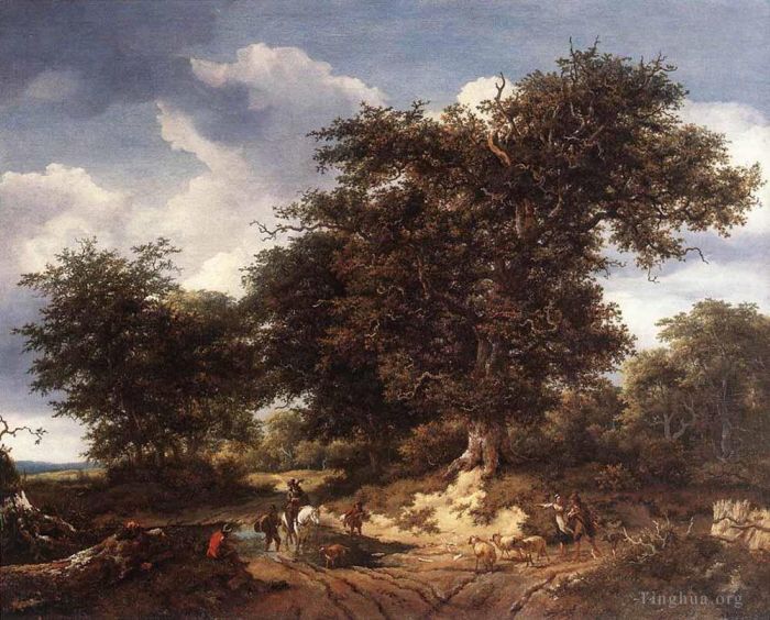 Jacob van Ruisdael Oil Painting - The Great Oak