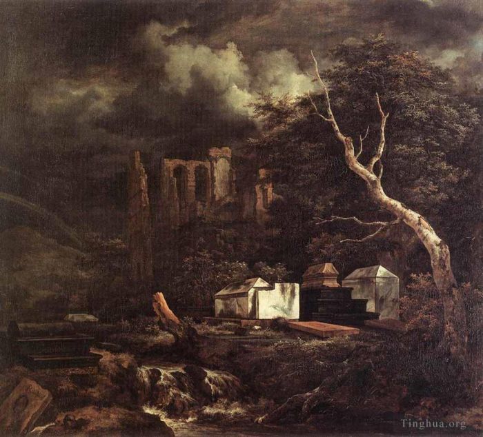 Jacob van Ruisdael Oil Painting - The Jewish Cemetary