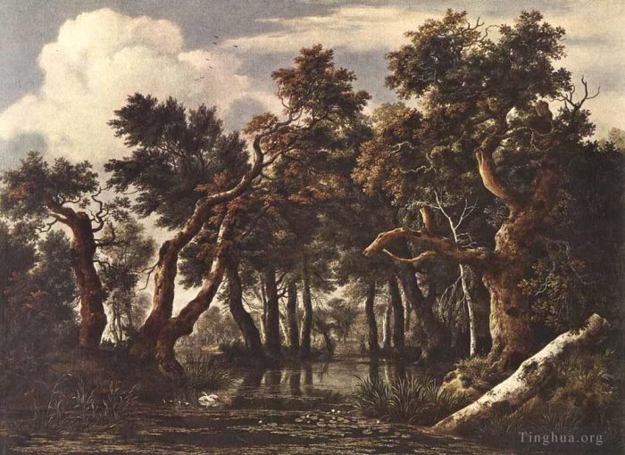 Jacob van Ruisdael Oil Painting - The Marsh In A Forest