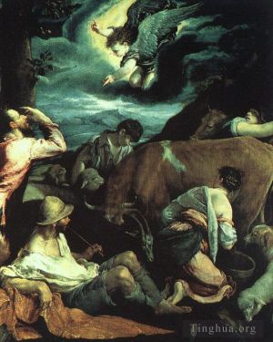 Artist Jacopo Bassano's Work - The Annunciation To The Shepherds