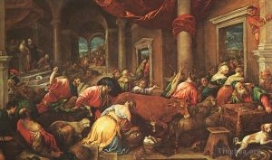 Artist Jacopo Bassano's Work - The Purification Of The Temple