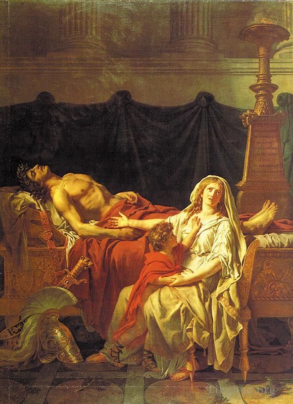 Jacques-Louis David Oil Painting - Andromache Mourning Hector cgf
