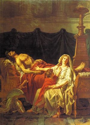 Artist Jacques-Louis David's Work - Andromache Mourning Hector cgf