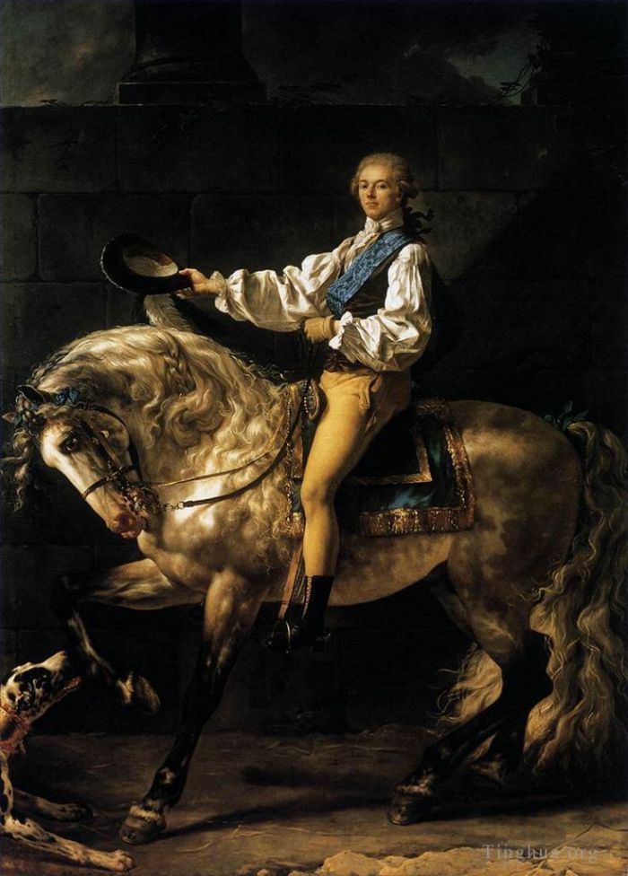 Jacques-Louis David Oil Painting - Count Potocki