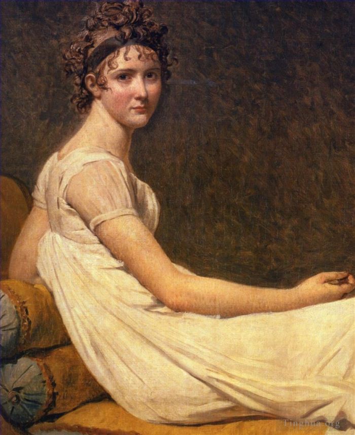 Jacques-Louis David Oil Painting - Madame Recamier