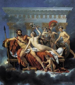 Artist Jacques-Louis David's Work - Mars Disarmed by Venus and the Three Graces