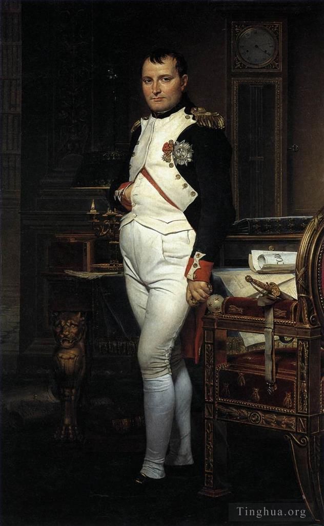 Jacques-Louis David Oil Painting - The Emperor Napoleon in His Study at the Tuileries