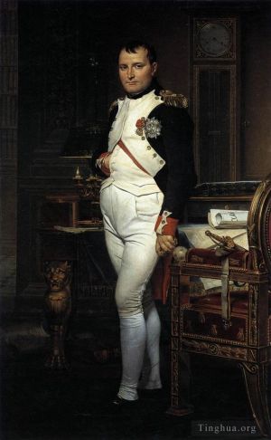 Artist Jacques-Louis David's Work - The Emperor Napoleon in His Study at the Tuileries