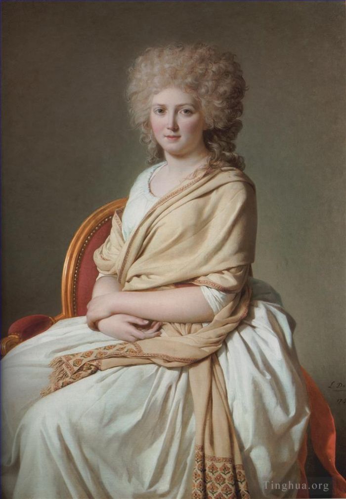 Jacques-Louis David Oil Painting - Portrait of Anne Marie Louise Thelusson