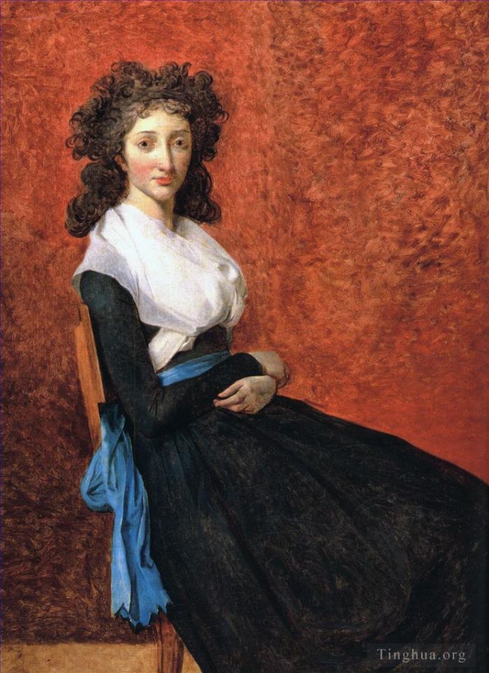 Jacques-Louis David Oil Painting - Portrait of Louise Trudaine