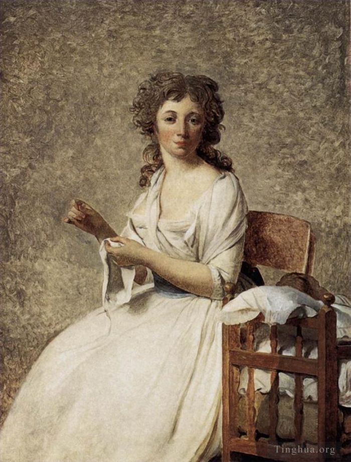 Jacques-Louis David Oil Painting - Portrait of Madame Adelaide Pastoret