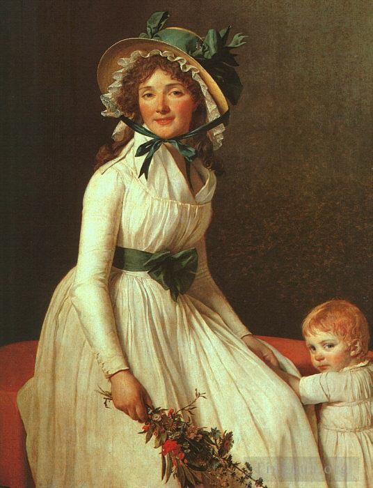 Jacques-Louis David Oil Painting - Portrait of Madame Seriziat cgf