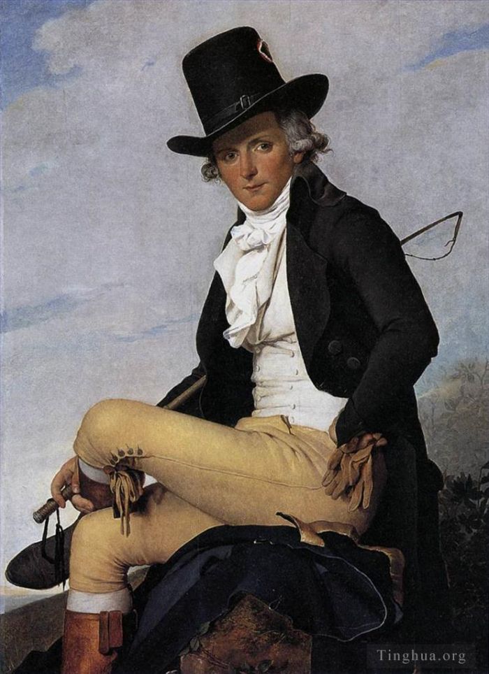 Jacques-Louis David Oil Painting - Portrait of Pierre Seriziat