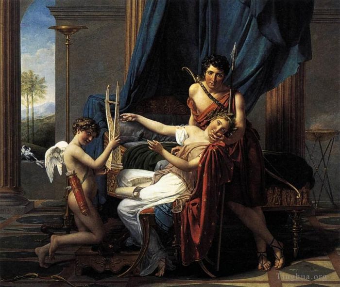 Jacques-Louis David Oil Painting - Sappho and Phaon