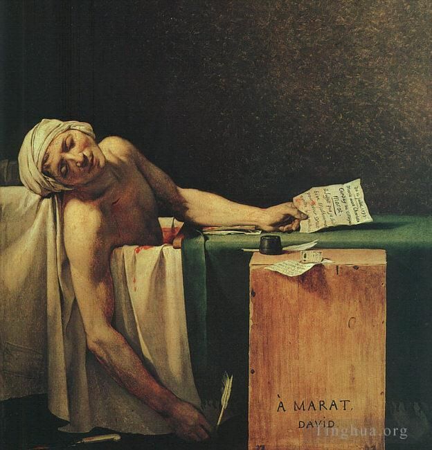 Jacques-Louis David Oil Painting - The Death of Marat cgf