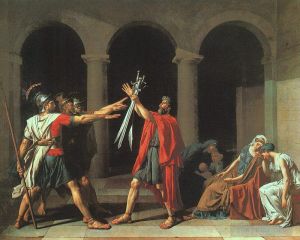 Artist Jacques-Louis David's Work - The Oath of the Horatii cgf