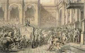 Artist Jacques-Louis David's Work - The Arrival at the Hotel de Ville