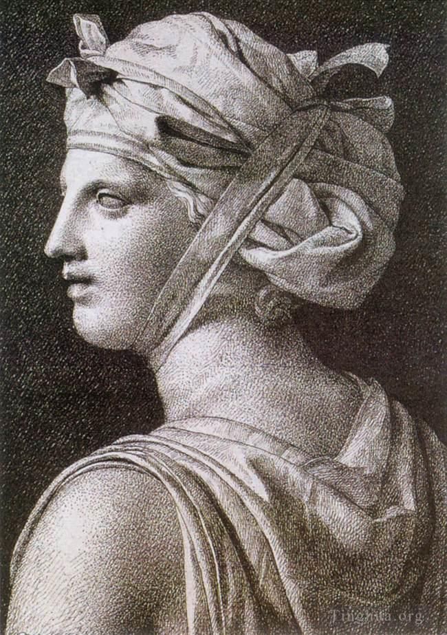 Jacques-Louis David Various Paintings - Woman in a Turban