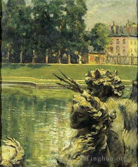 James Carroll Beckwith Oil Painting - Bassin de Neptune Versailles