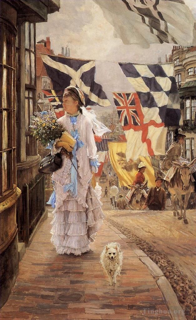 James Tissot Oil Painting - A Fete Day at Brighton