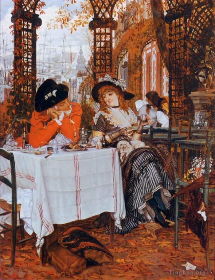 James Tissot Oil Painting - A Luncheon