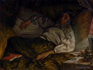Artist James Tissot's Work - A Reclining Lady