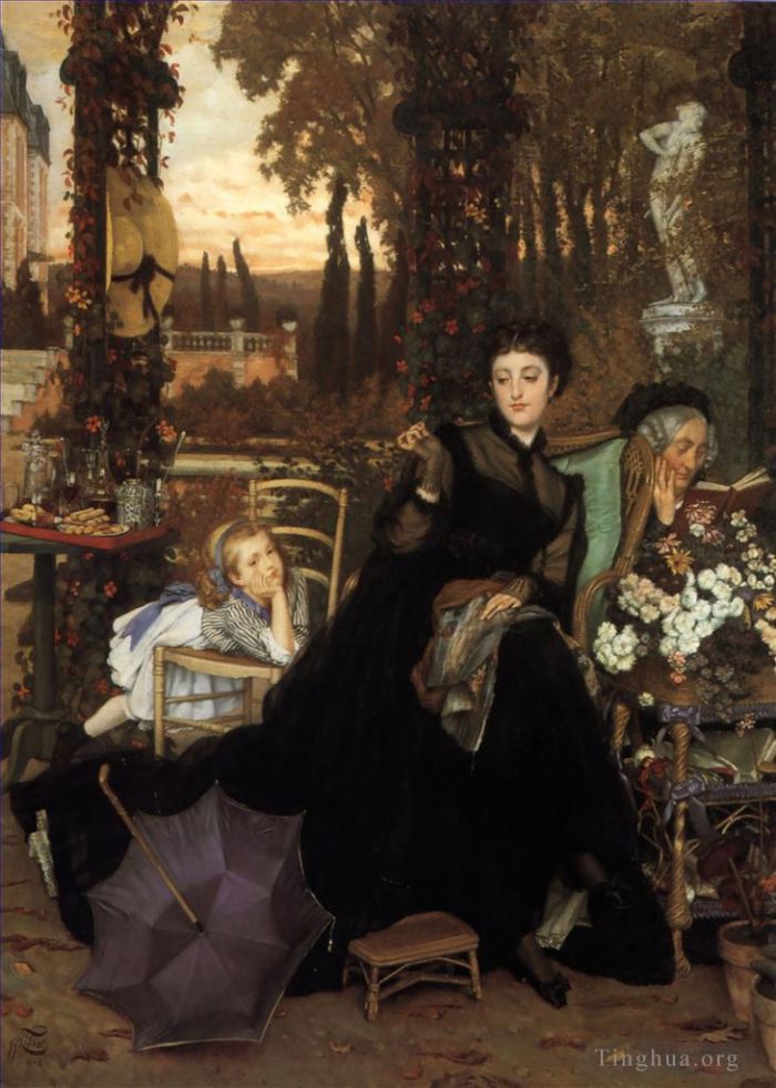James Tissot Oil Painting - A Widow