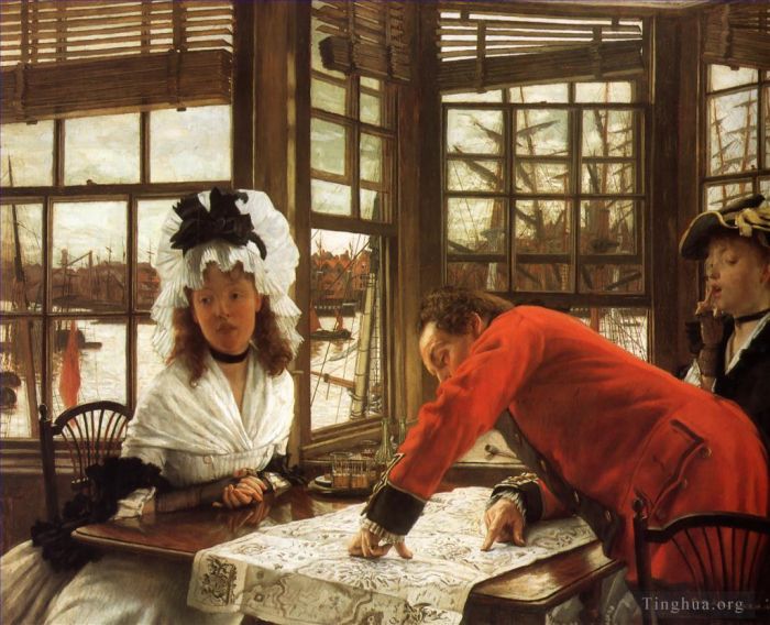 James Tissot Oil Painting - An Interesting Story