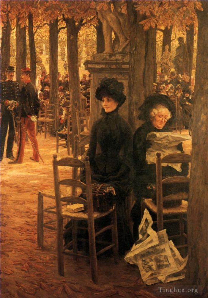 James Tissot Oil Painting - Letter L with Hats